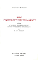 Sade, l'insurrection permanente